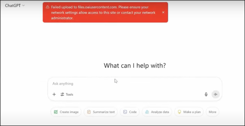 Prevent uploading sensitive information in GenAI