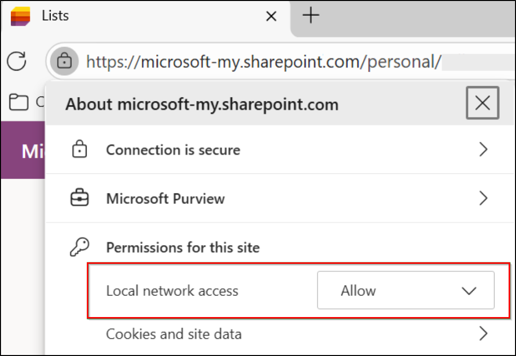 Allow access to preserve OneDrive & SharePoint Offline access