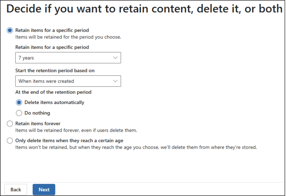 Retention Policies in Microsoft 365Â 