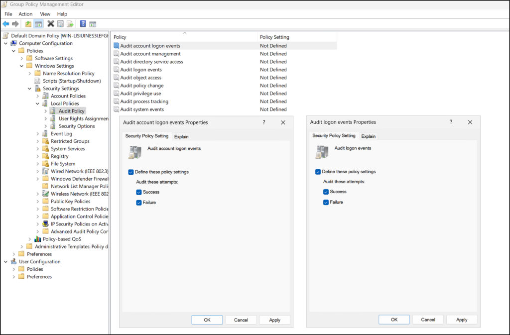 Configure Logon Auditing via Group Policy