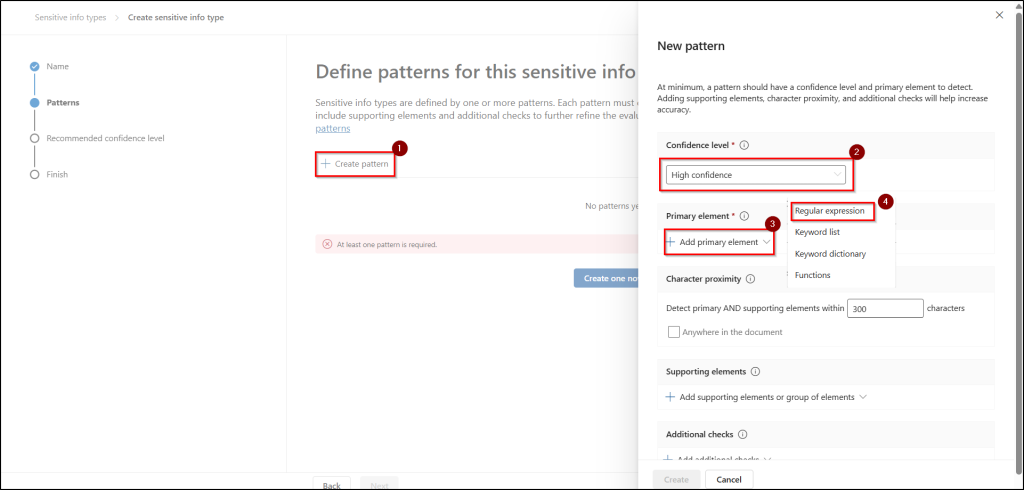 Define patterns for custom SIT