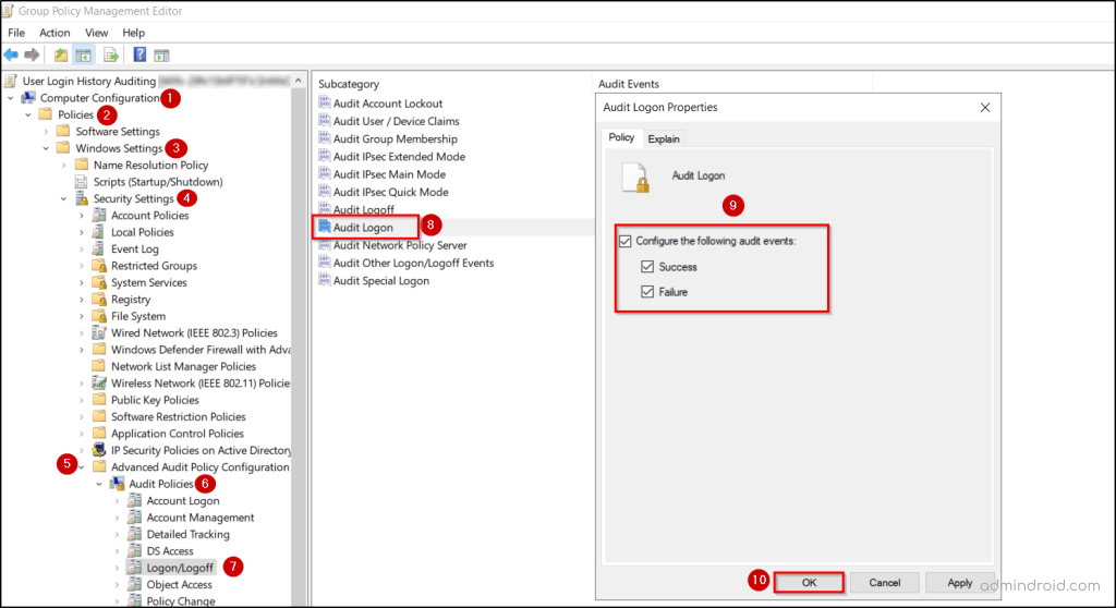 Enable Advance Auditing in Active Directory