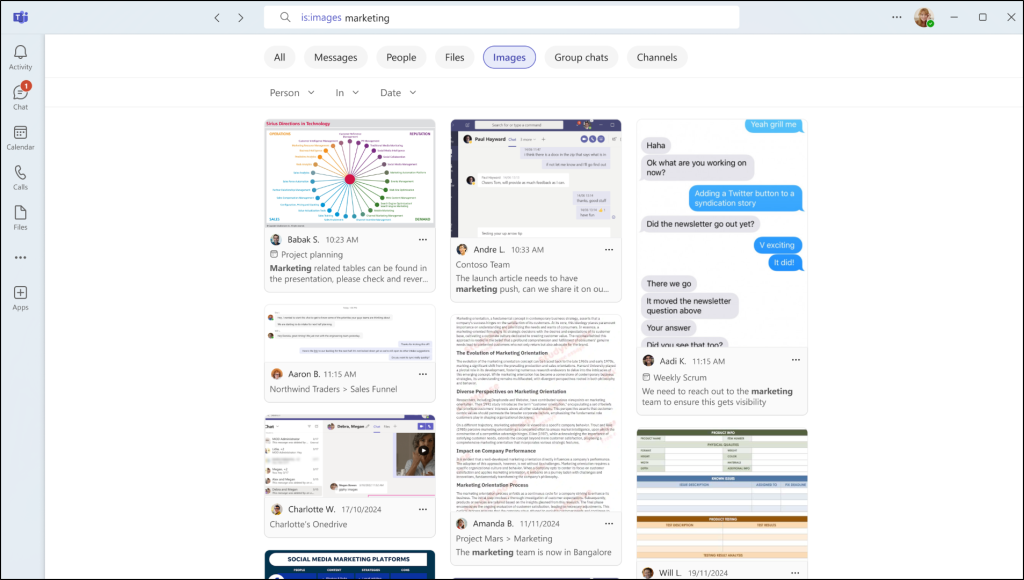 Full Image Search Results Page with Rich Context