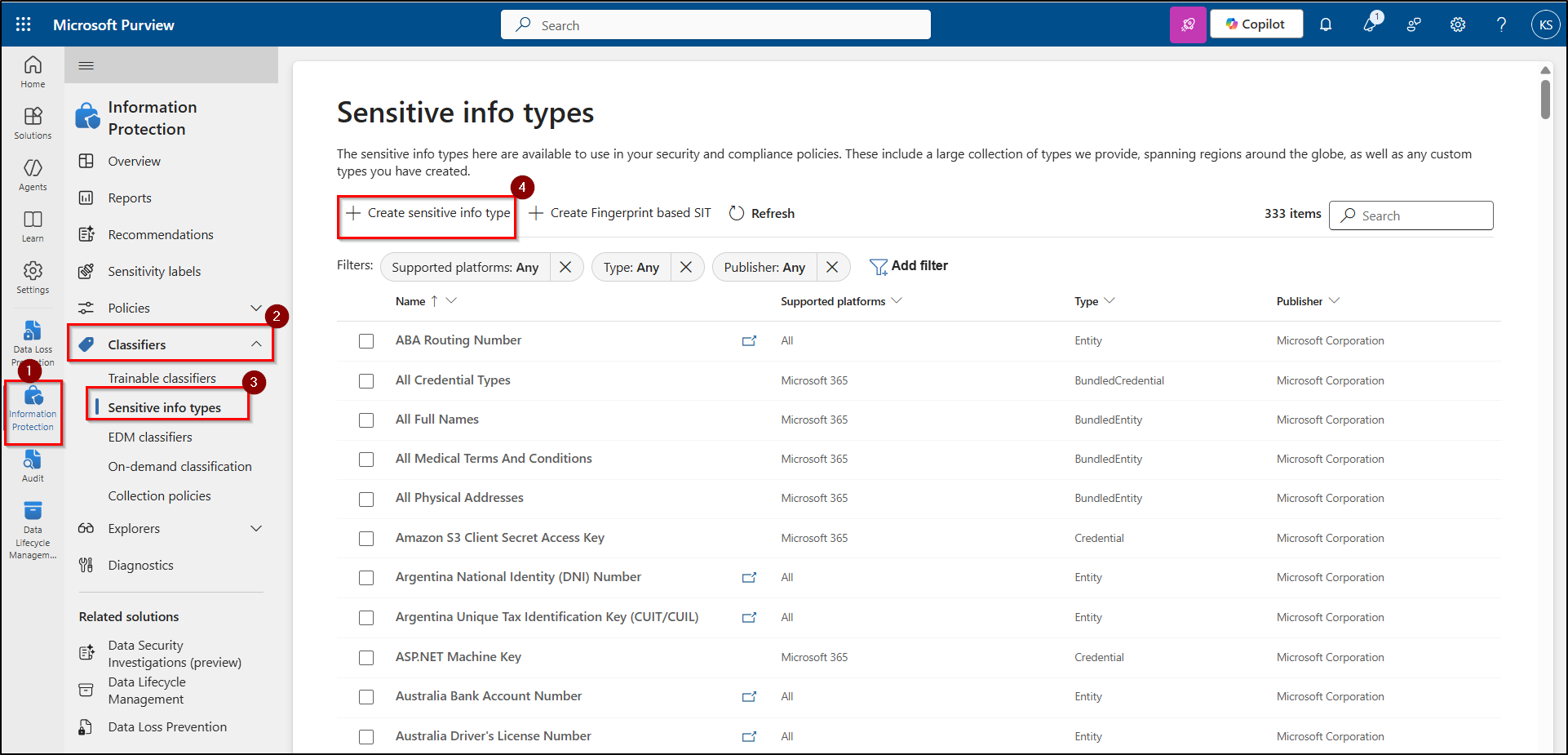 Create Custom Sensitive Information Types for DLP in M365