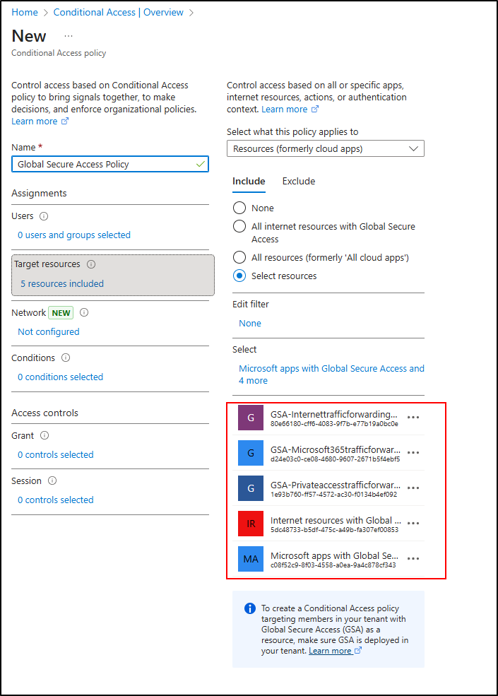 GSA in Conditional Access