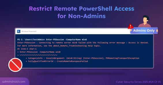Restrict Remote PowerShell Access for Non-Admins