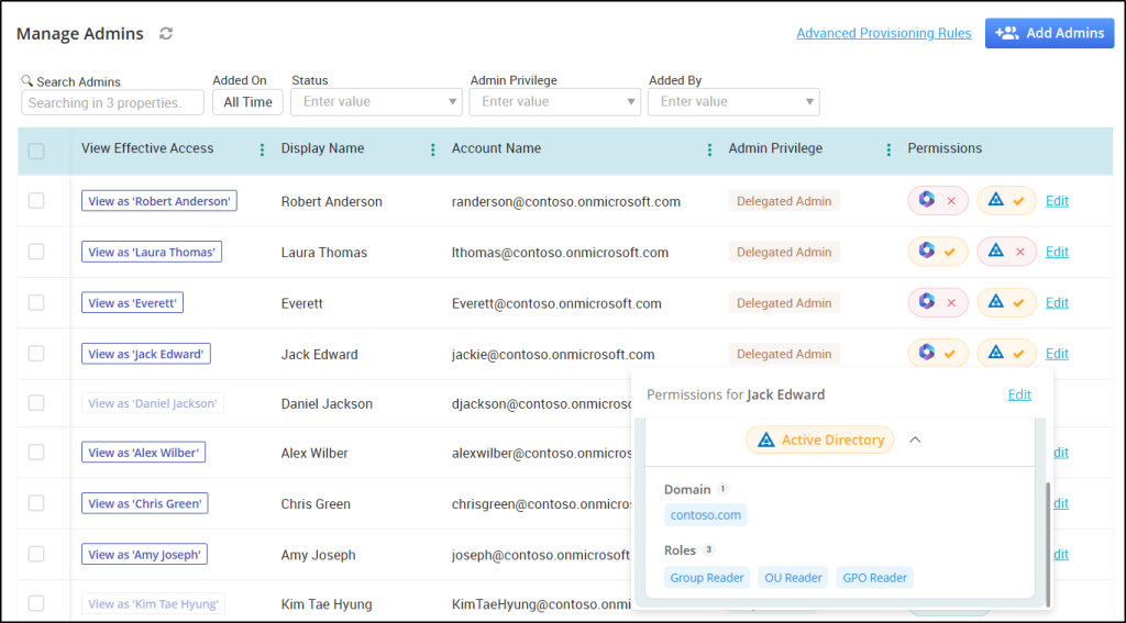 Assign Active Directory Roles to Users