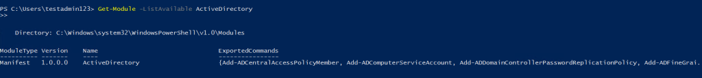 check-ad-module-installed-using-powershell