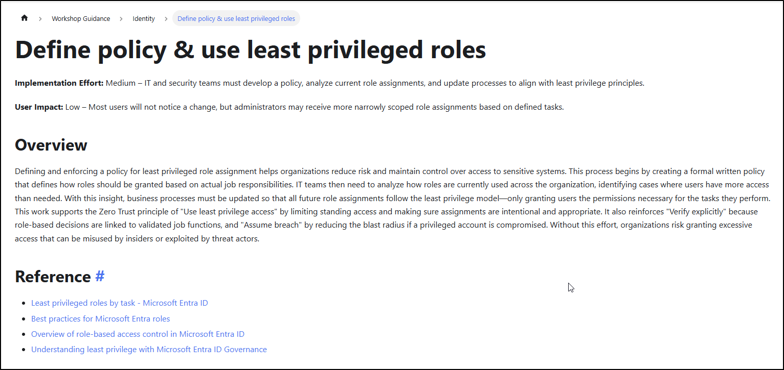 First recommendation of Microsoft Entra Suite workshop