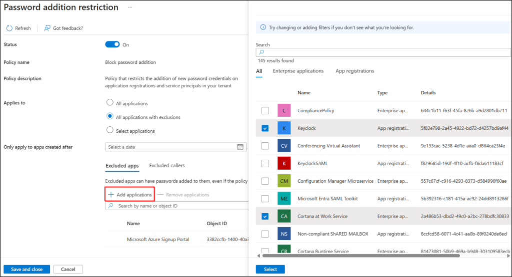 exclude-application-from-password-restriction