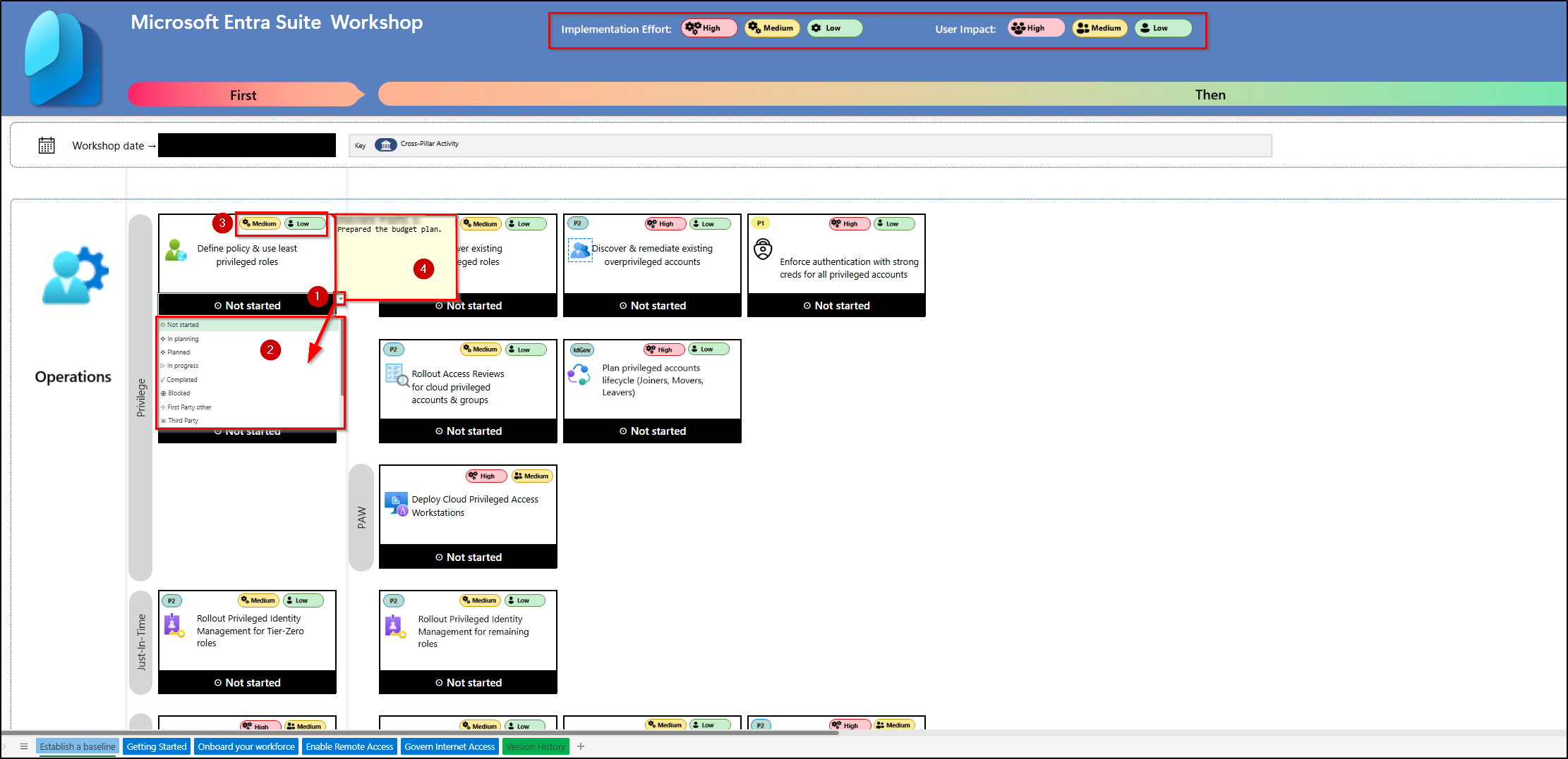 Functions under Entra suite workshop sheet