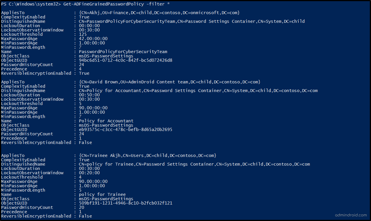 Create Fine-Grained Password Policy in Active Directory