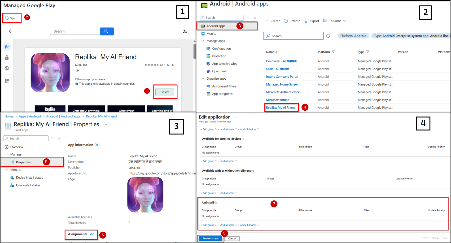 Uninstall specific restricted AI app on Android devices