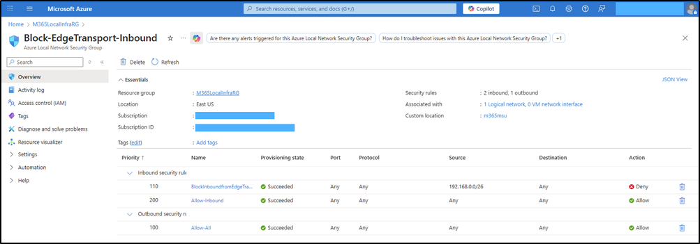 Microsoft 365 Local -Azure Portal