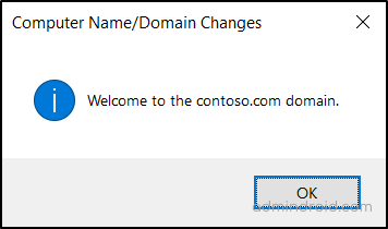 Welcome - Join Computer to a Domain