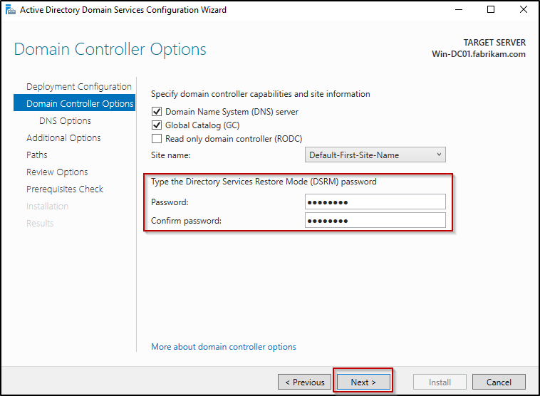 secondary-dc-promotion-domain-controller-options