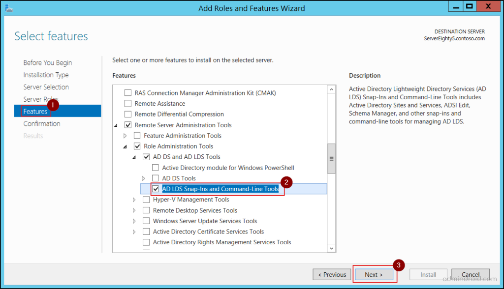 Features Page - ADUC Installation