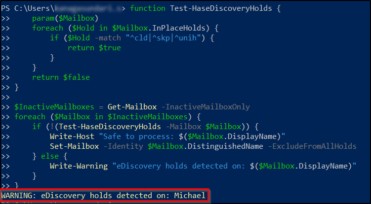 Pre-validation for eDiscovery holds
