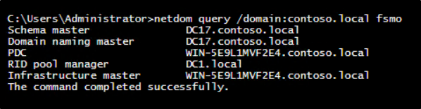Query FSMO Roles Using the Netdom Utility
