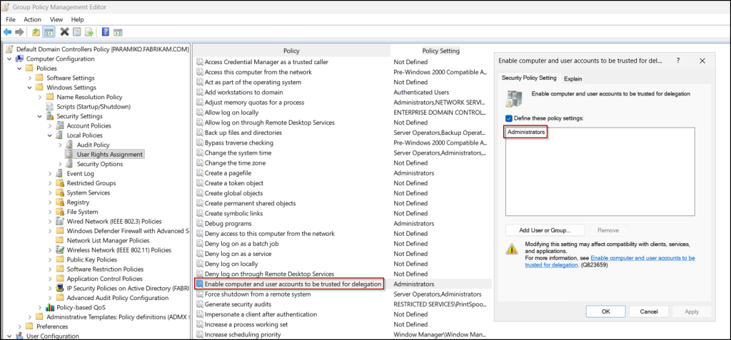 SeEnableDelegationPrivilege-right-in-GPO