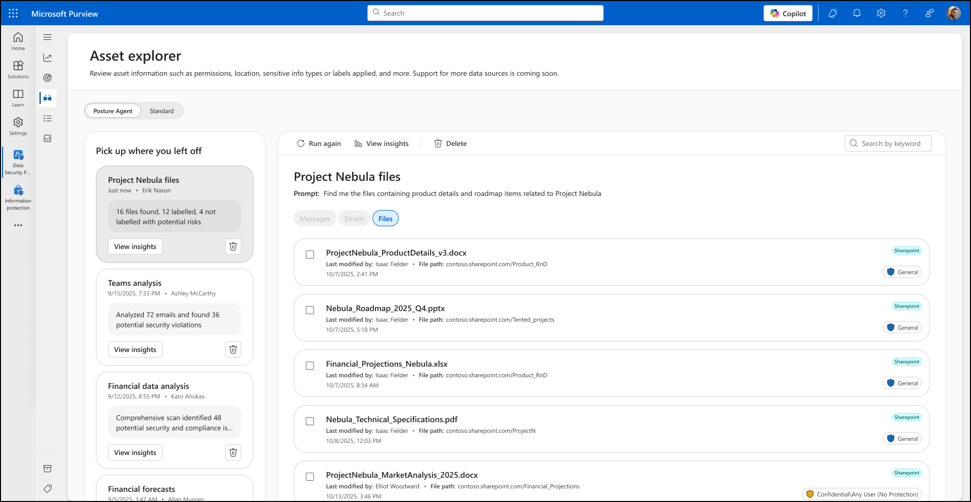 Data Security posture agent in new DSPM