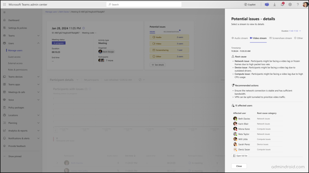 Automatic Issue Identification in Teams Meetings and Calls
