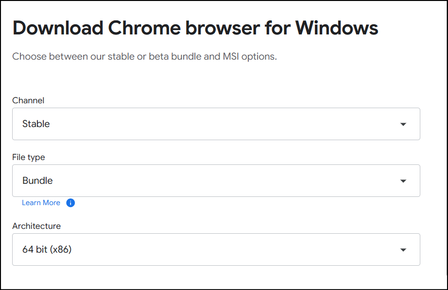 download chrome browser for Windows