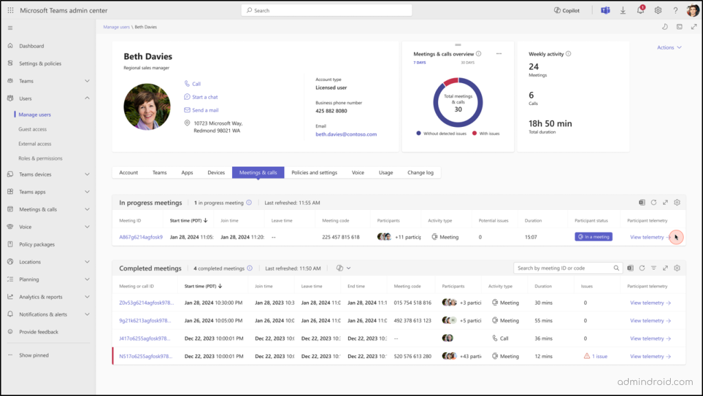 Call Quality in Microsoft Teams Admin Center