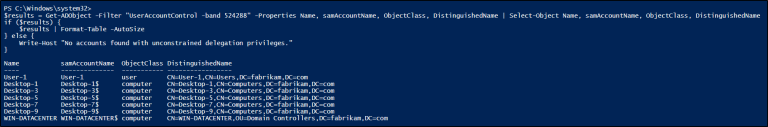 Find and Remove Unconstrained Delegation in Active Directory