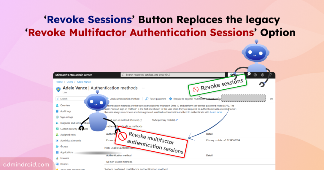 ‘Revoke Sessions’ Replaces the Legacy ‘Revoke Multifactor Authentication Sessions’ in Entra ID
