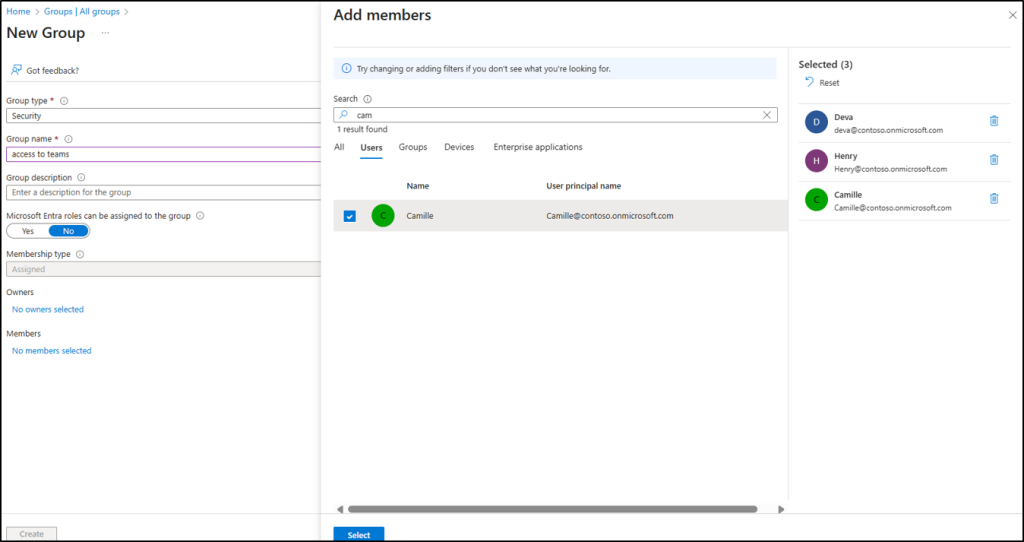 Create a security group