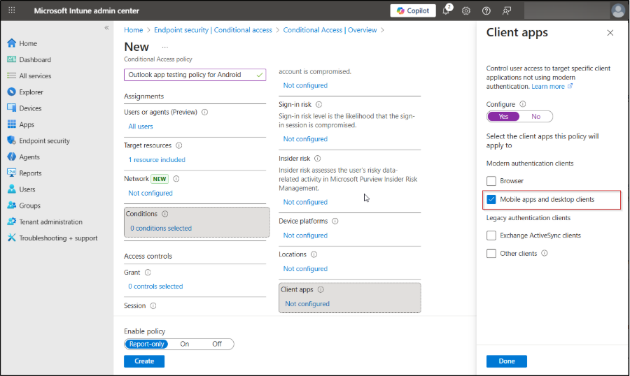 protect email data on unmanaged devices