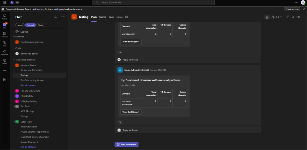 alert for anomaly detection
