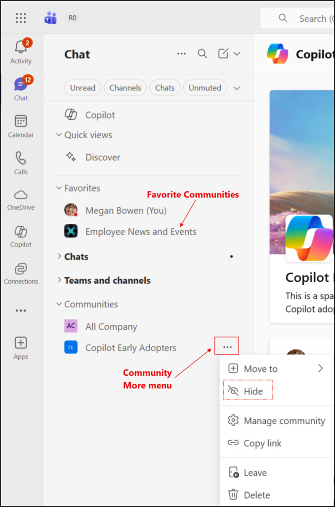 Viva Engage communities into Teams