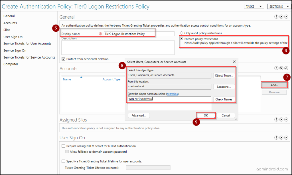 Active Directory Tiered Administration Policy Restriction