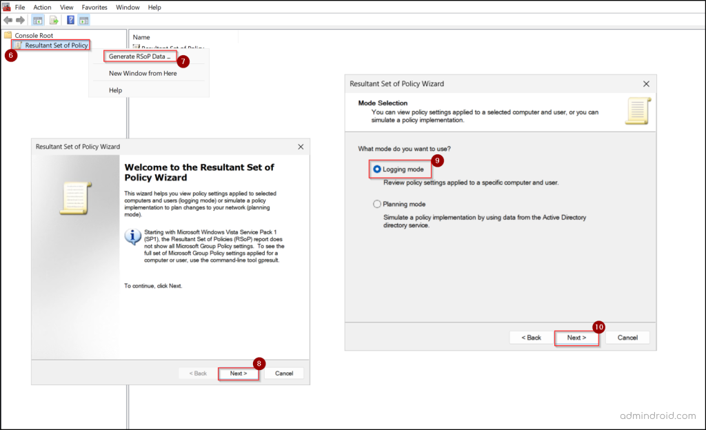 Resultant Set of Policy Active Directory