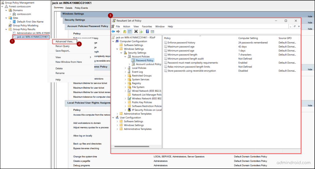 Group Policy Results Report