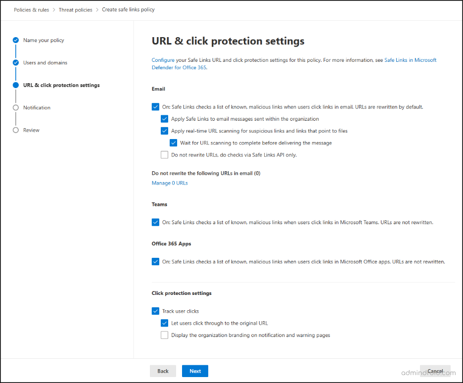 Safe Links Protection for Phishing Calendar Invites 