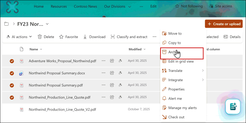 File Level Archiving in SharePoint Online