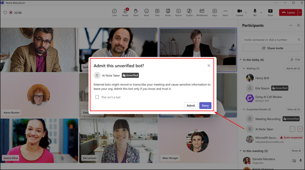 How to Block AI Meeting Assistant Bots in Teams Meetings