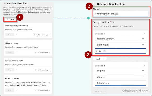 Set Conditional Logic in SharePoint Online Structured Document Generation