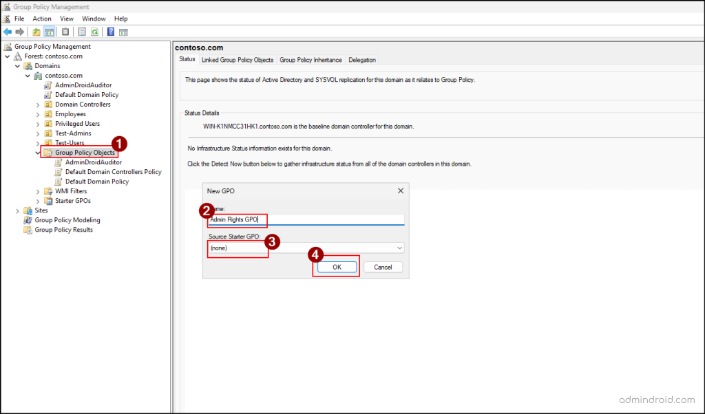Create a GPO in Active Directory