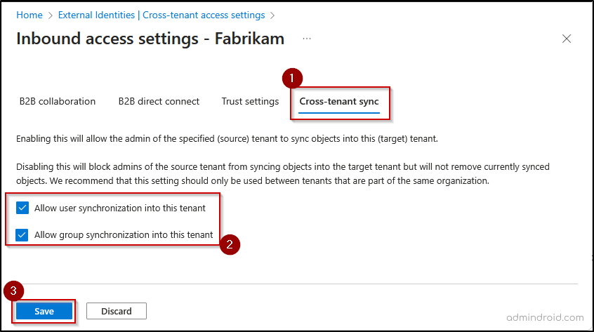Configure Inbound Access Settings in Microsoft Entra