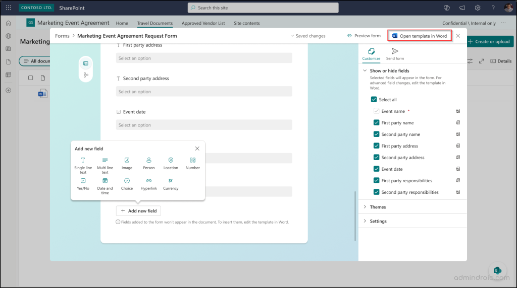 Customize the Structured Document Generation in SharePoint Online