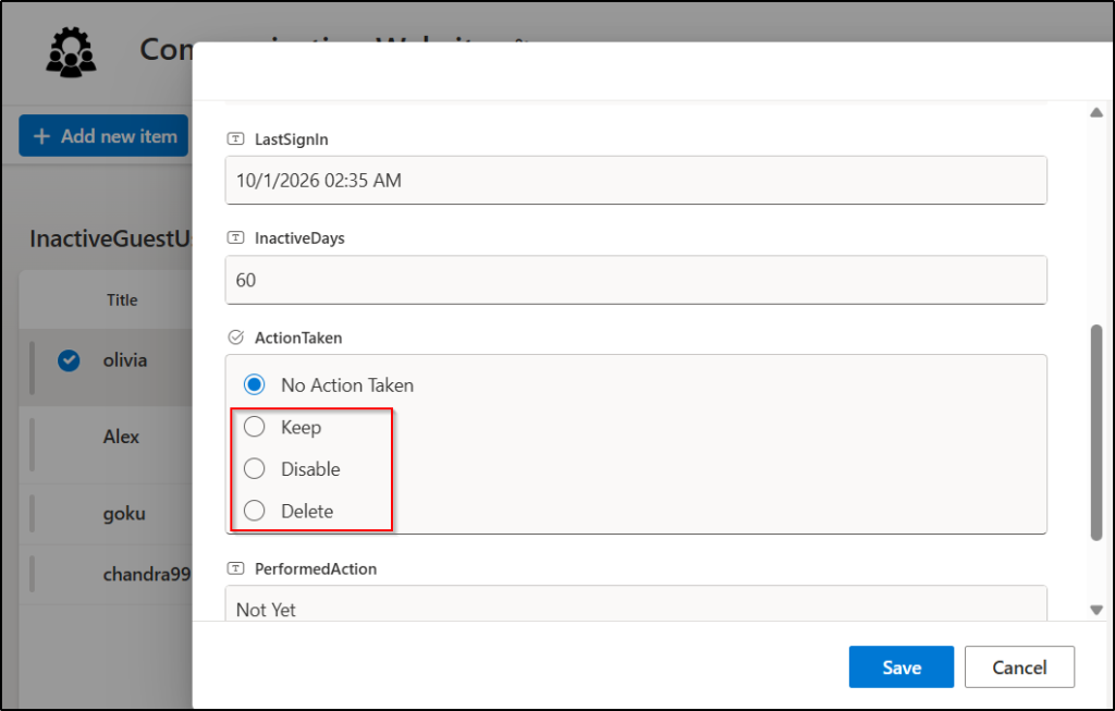 Execute actions on inactive guest users in Microsoft 365
