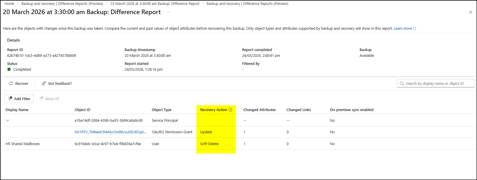 Restore Objects with Microsoft Entra Backup and Recovery