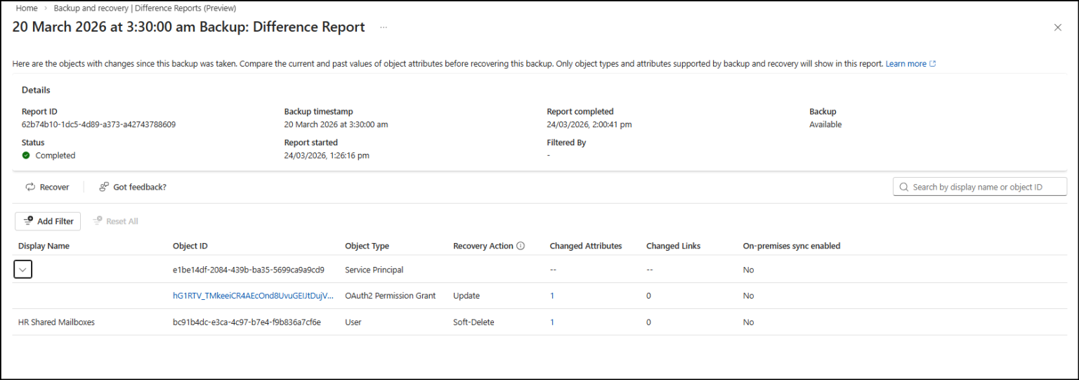 Restore Objects with Microsoft Entra Backup and Recovery