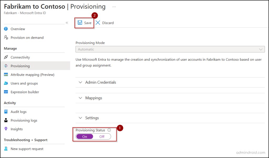 Start Cross-Tenant Group Synchronization