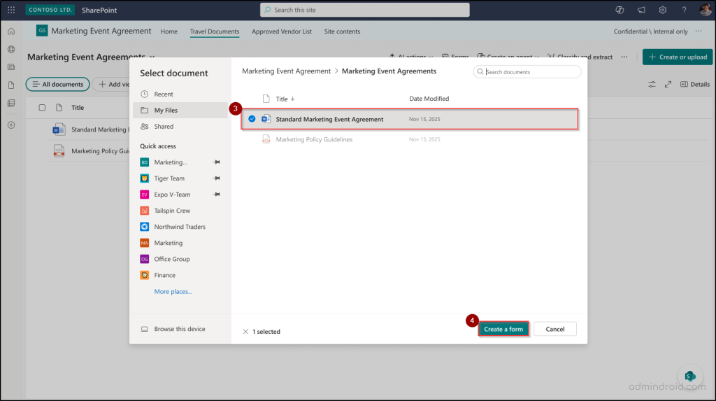 Upload Word Document Template in Structured Document Generation