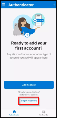 Backup Recovery on Microsoft Authenticator Accounts